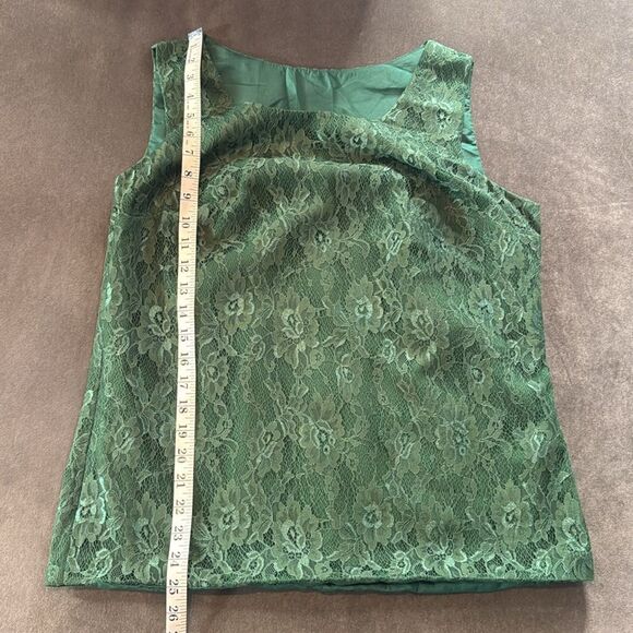 Women’s Green Lace & Chiffon 3 Piece Formal Pant Suit Mother of the Bride 16 NEW - Picture 10 of 15